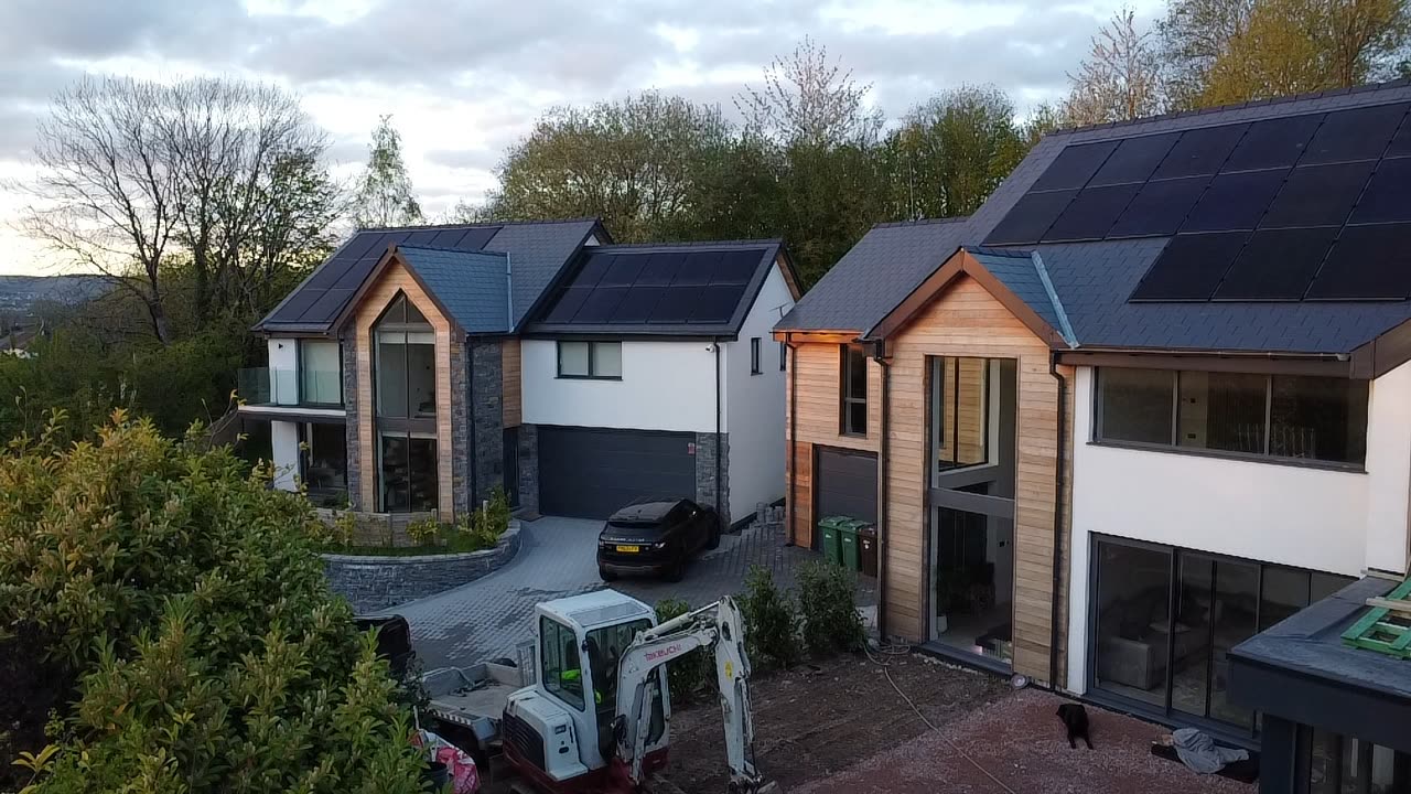 Aerial view of the Fleur-de-Lys development built by Jac Jones Construction